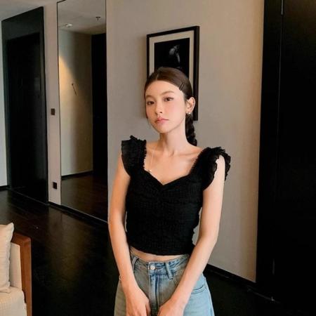 BY16071# 白色蕾丝背心吊带女外穿夏季新款小飞袖绝美内搭露背无袖上衣 服裝批發女裝批發服飾貨源