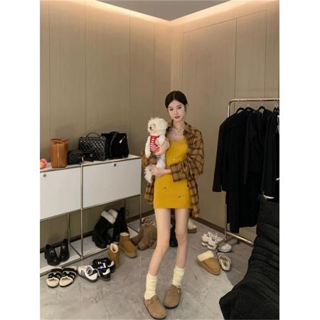 BY16175# 大码女装气质吊带连衣裙女夏季内搭高级感休闲重工钉钻无袖 服裝批發女裝批發服飾貨源