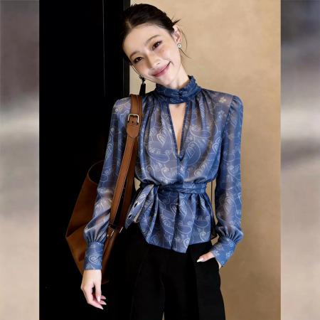 BY16181# 独特漂亮超好看上衣女春季新款法式设计感小众时尚气质女装 服裝批發女裝批發服飾貨源