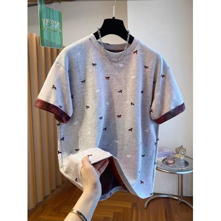 BY16238# 今年流行小马图案印花t恤女短袖新款夏季宽松独特打底衫上衣 服裝批發女裝批發服飾貨源