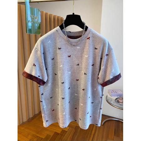 BY16238# 今年流行小马图案印花t恤女短袖新款夏季宽松独特打底衫上衣 服裝批發女裝批發服飾貨源