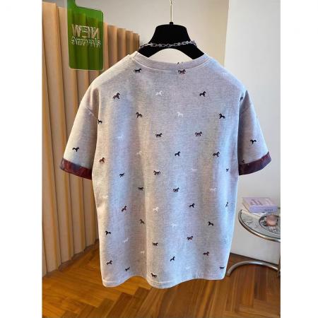 BY16238# 今年流行小马图案印花t恤女短袖新款夏季宽松独特打底衫上衣 服裝批發女裝批發服飾貨源