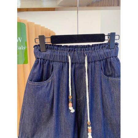 BY16245# 韩国蕾丝花边牛仔短裤女夏新款宽松a字版阔腿裤气质百搭热裤 服裝批發女裝批發服飾貨源