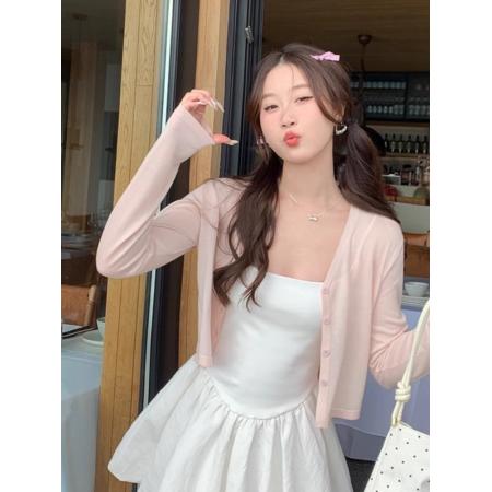 BY16288# 小外搭罩衫开衫女配吊带新款夏日轻薄针织外套防晒上衣 服裝批發女裝批發服飾貨源