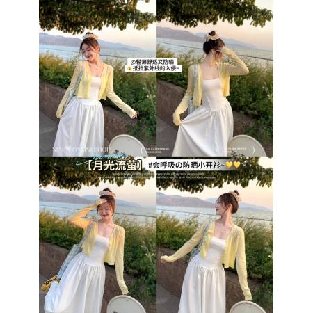 BY16288# 小外搭罩衫开衫女配吊带新款夏日轻薄针织外套防晒上衣 服裝批發女裝批發服飾貨源