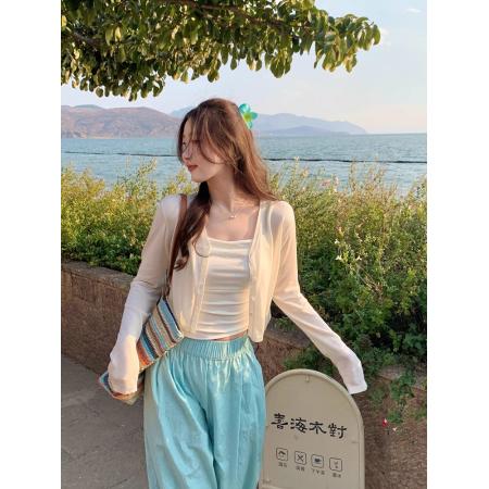 BY16288# 小外搭罩衫开衫女配吊带新款夏日轻薄针织外套防晒上衣 服裝批發女裝批發服飾貨源