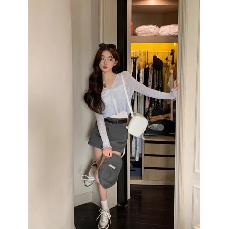 BY16289# 防晒开衫女夏季薄款吊带外搭罩衫上衣冰丝针织短款披肩外套 服裝批發女裝批發服飾貨源