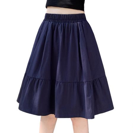 BY16311# 夏季新款学院风休闲设计百搭纯色半身裙 服裝批發女裝批發服飾貨源