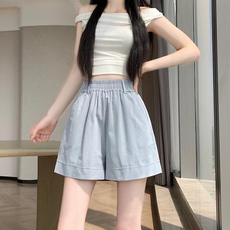 BY16312# 夏季新款高腰显瘦休闲运动阔腿裤 服裝批發女裝批發服飾貨源