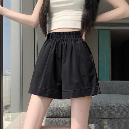 BY16312# 夏季新款高腰显瘦休闲运动阔腿裤 服裝批發女裝批發服飾貨源