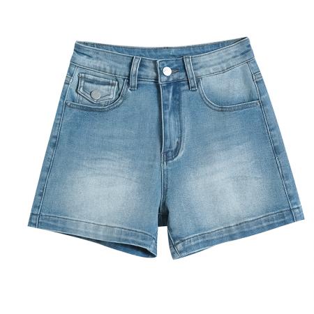 BY16322# 夏季新款个性刺绣设计感牛仔短裤女百搭显瘦a字弹力热裤 服裝批發女裝批發服飾貨源