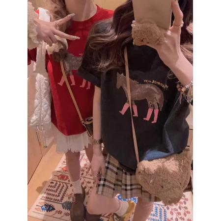 BY16351# 纯棉-春夏装短袖T恤女韩版印花 服裝批發女裝批發服飾貨源