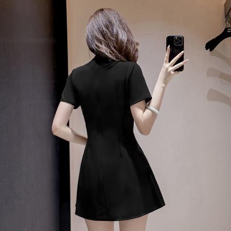 BY16360# 夏季新款新中式绣花改良旗袍收腰显瘦性感时尚套装两件套 服裝批發女裝批發服飾貨源