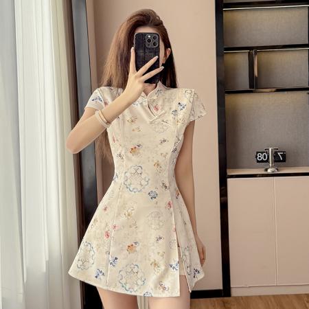 BY16362# 弹力夏季新款法式时尚设计感收腰显瘦连衣裙套装 服裝批發女裝批發服飾貨源