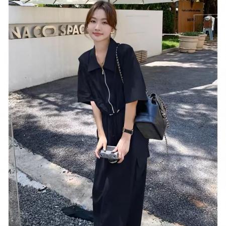 BY16396# 韩系洋气套装裙女夏季新款复古小个子休闲工装薄款半裙两件套潮 服裝批發女裝批發服飾貨源