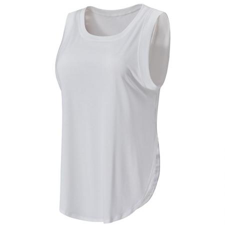 BY16403# 原版人棉无袖跑步长款遮臀瑜伽T恤女夏宽松运动背心显瘦透气背心 服裝批發女裝批發服飾貨源