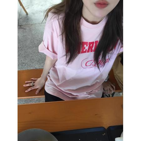 BY16436# 纯棉棉春夏装短袖T恤女韩版印花  服裝批發女裝批發服飾貨源