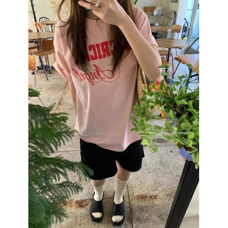 BY16436# 纯棉棉春夏装短袖T恤女韩版印花  服裝批發女裝批發服飾貨源