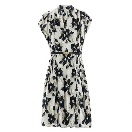 BY16457# 夏装洋气雪纺连衣裙女新款女装端庄气质长裙宽松裙子  服裝批發女裝批發服飾貨源