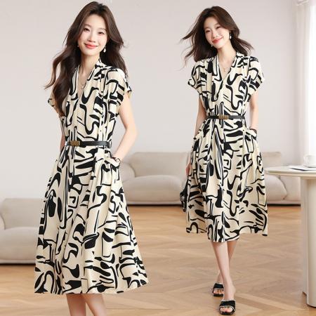 装时尚女装高档女装气质收腰显瘦连衣裙子  服裝批發女裝批發服飾貨源