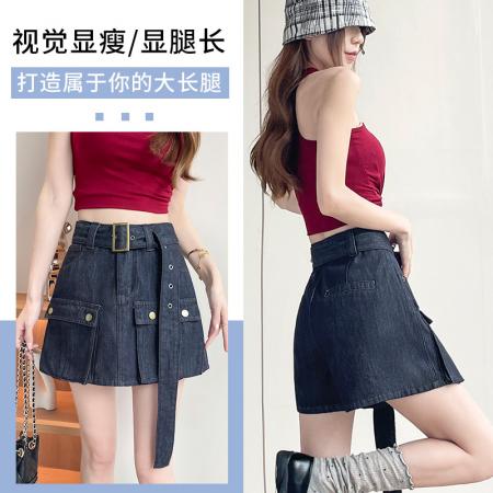 BY16474# 夏季新款时尚潮流防走光牛仔裙裤  服裝批發女裝批發服飾貨源