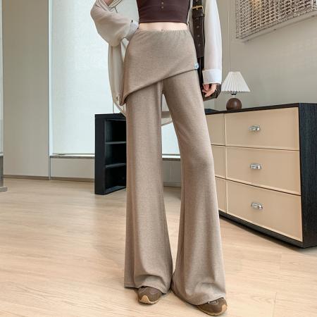 BY16490# 微喇裤女夏季新款屁帘裤垂感高弹修身高腰显瘦运动裤潮  服裝批發女裝批發服飾貨源