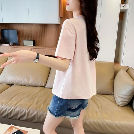 BY16582# 短袖t恤女夏季新款设计感小个子休闲显瘦上衣ins  服裝批發女裝批發服飾貨源