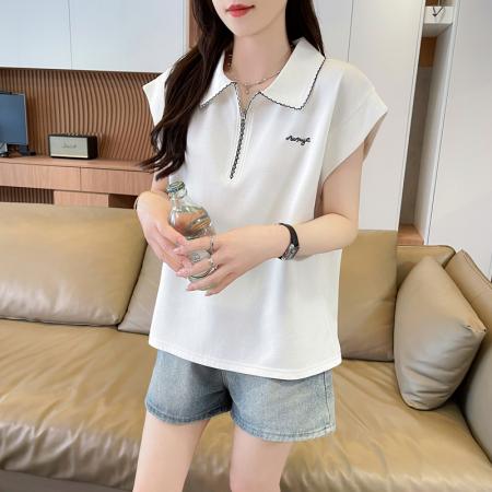 BY16584# 曼巴棉短袖t恤女夏季新款设计感小个子休闲显瘦上衣ins  服裝批發女裝批發服飾貨源