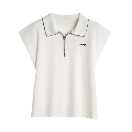 BY16584# 曼巴棉短袖t恤女夏季新款设计感小个子休闲显瘦上衣ins  服裝批發女裝批發服飾貨源