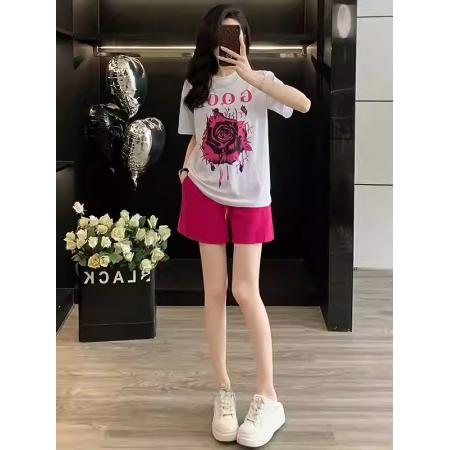 BY16715# 纯棉-春夏装短袖T恤女韩版印花