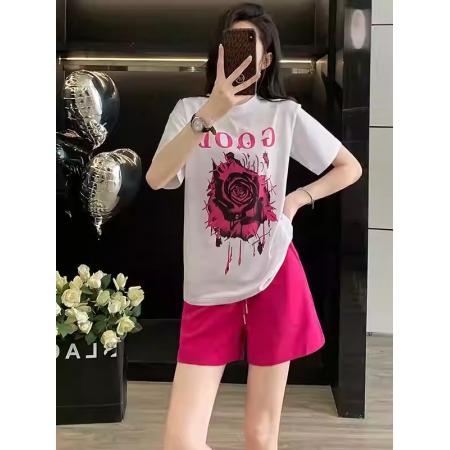 BY16715# 纯棉-春夏装短袖T恤女韩版印花