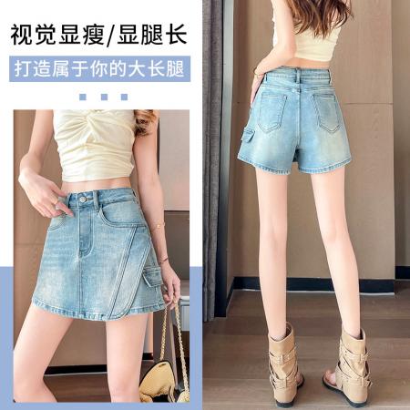 BY16738# 夏季新款时尚潮流防走光牛仔裙裤