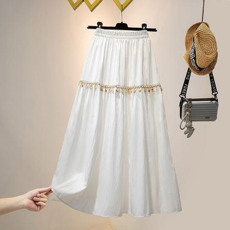 BY16795# 6195链条贝壳半身裙夏季新款设计感韩版百搭长