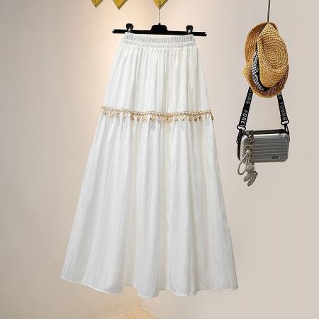 BY16795# 6195链条贝壳半身裙夏季新款设计感韩版百搭长