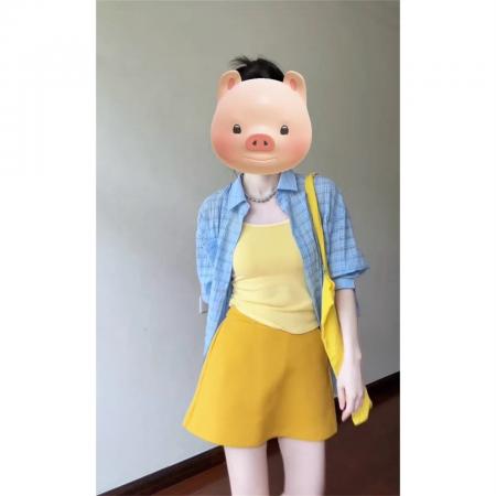 春夏新款衬衫吊带半裙3件套女