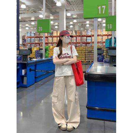 纯棉螺纹短袖t恤女装夏修身新款刺绣花圆领上衣