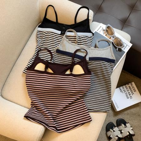 纯欲风棉吊带背心学院风美背内搭吊带打底衫外穿无袖露肩上衣