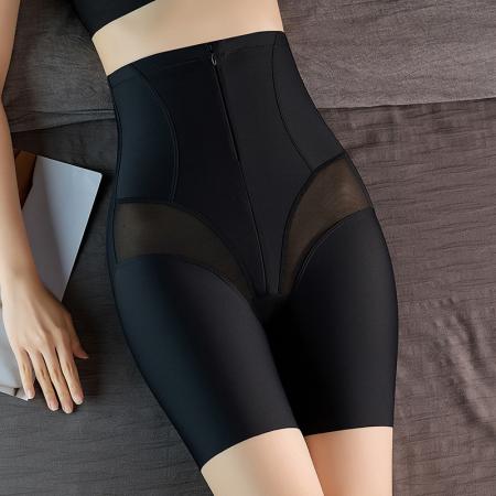 大码女装夏拉链排扣高腰收腹裤平角束腰提臀塑形收胯安全内裤