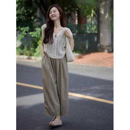 休闲套装女夏款小个子出游穿搭早春又a又飒山本裤韩系三件套