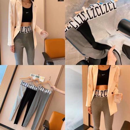 BY16963# 杨幂同款网红打底裤女修身显瘦弹力外穿松紧腰直播爆款  服裝批發女裝批發服飾貨源