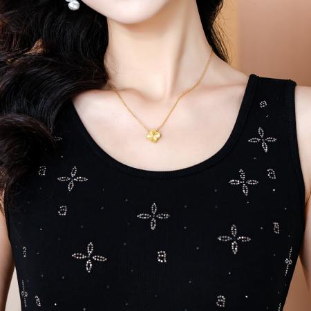 BY16980# 新款时尚潮流欧货重工烫澳钻单穿内搭都可高弹棉背心  服裝批發女裝批發服飾貨源