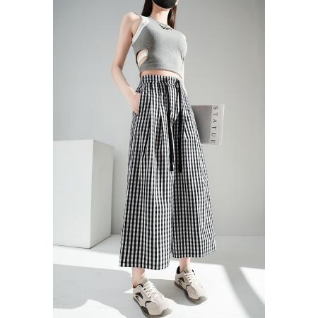 BY17003# 夏季新款韩版高腰显瘦垂感喇叭裤阔腿裤休闲裤防嗮裤女  服裝批發女裝批發服飾貨源