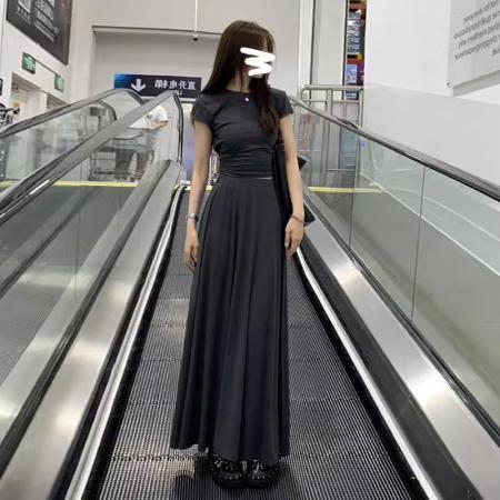 BY17087# 新款夏季女装冷淡系独特别致御姐风高级感连衣裙子两件套长裙  服裝批發女裝批發服飾貨源