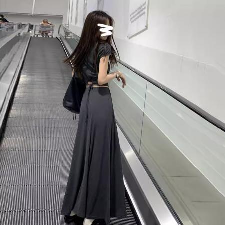 BY17087# 新款夏季女装冷淡系独特别致御姐风高级感连衣裙子两件套长裙  服裝批發女裝批發服飾貨源