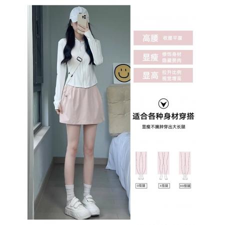 BY17111# 速干工装半身裙女春夏新款显瘦冰丝a字短裙小个子辣妹包臀裙  服裝批發女裝批發服飾貨源