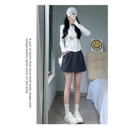 BY17111# 速干工装半身裙女春夏新款显瘦冰丝a字短裙小个子辣妹包臀裙  服裝批發女裝批發服飾貨源