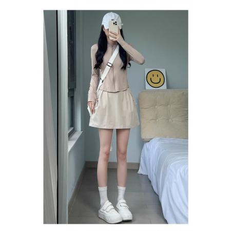 BY17111# 速干工装半身裙女春夏新款显瘦冰丝a字短裙小个子辣妹包臀裙  服裝批發女裝批發服飾貨源