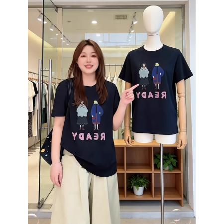 纯棉春夏装短袖T恤女韩版印花  服裝批發女裝批發服飾貨源