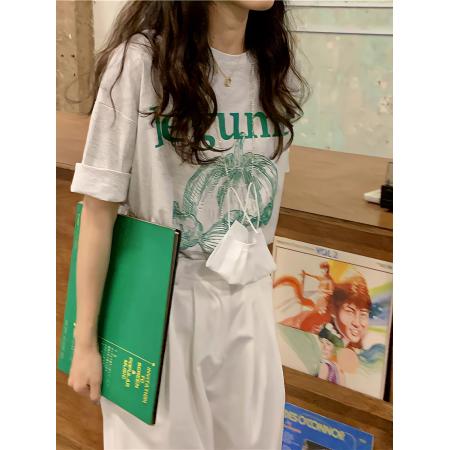 纯棉春夏装短袖T恤女韩版印花  服裝批發女裝批發服飾貨源