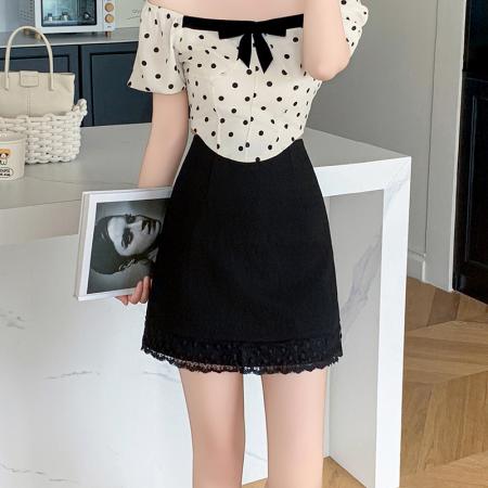 高腰蕾丝花边A字半身裙女夏季新款包臀裙防走光短裤裙子  服裝批發女裝批發服飾貨源